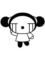 coloriage pucca en pleurs